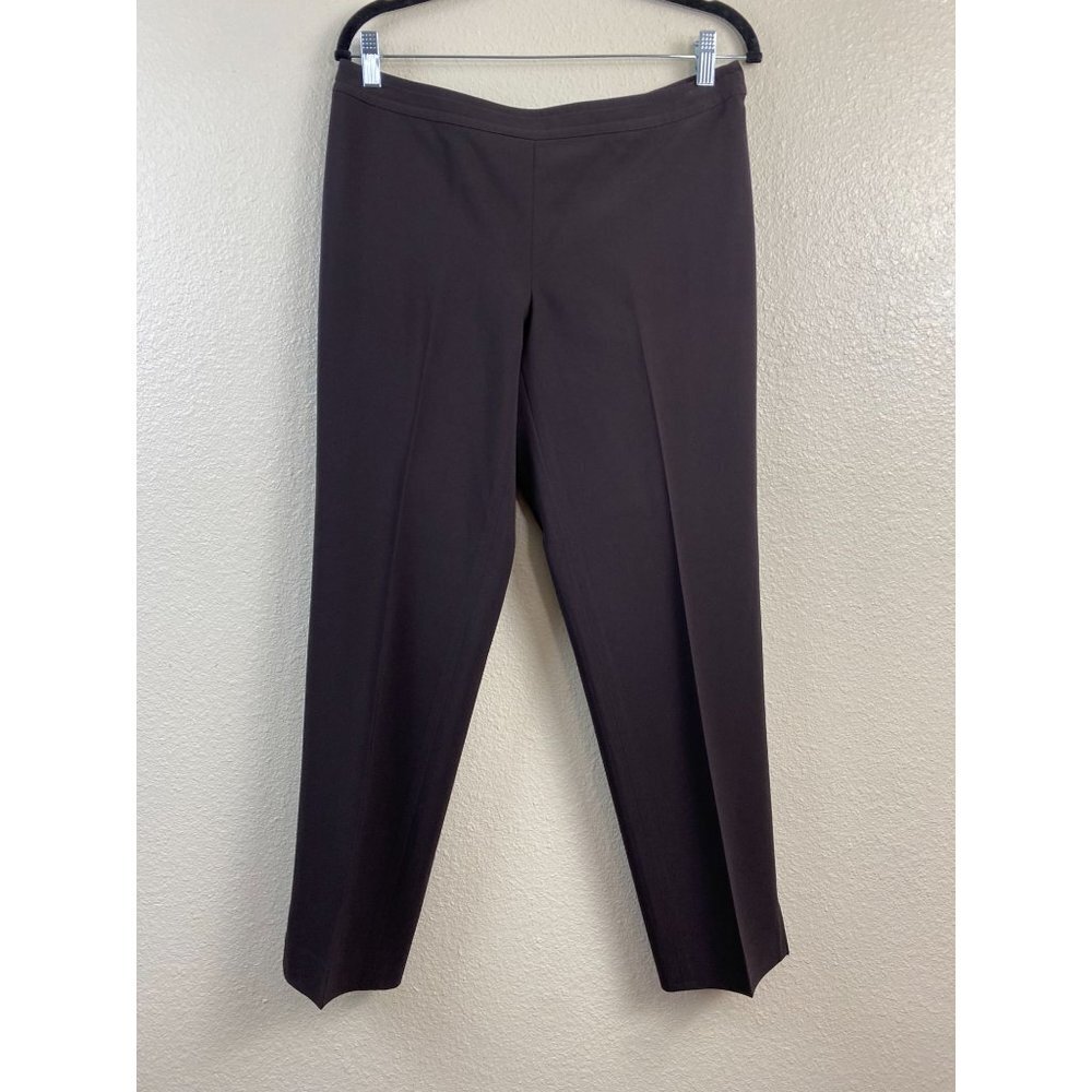 St. John Brown Trouser Pants Womens 8 Office‎ Career Formal Minimalist Straight